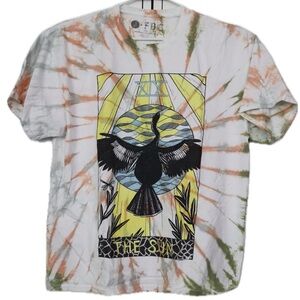 Bird Collective - Anhinga Tarot Tie Dye T-Shirt / Rose Jasper - Unisex: 2XL